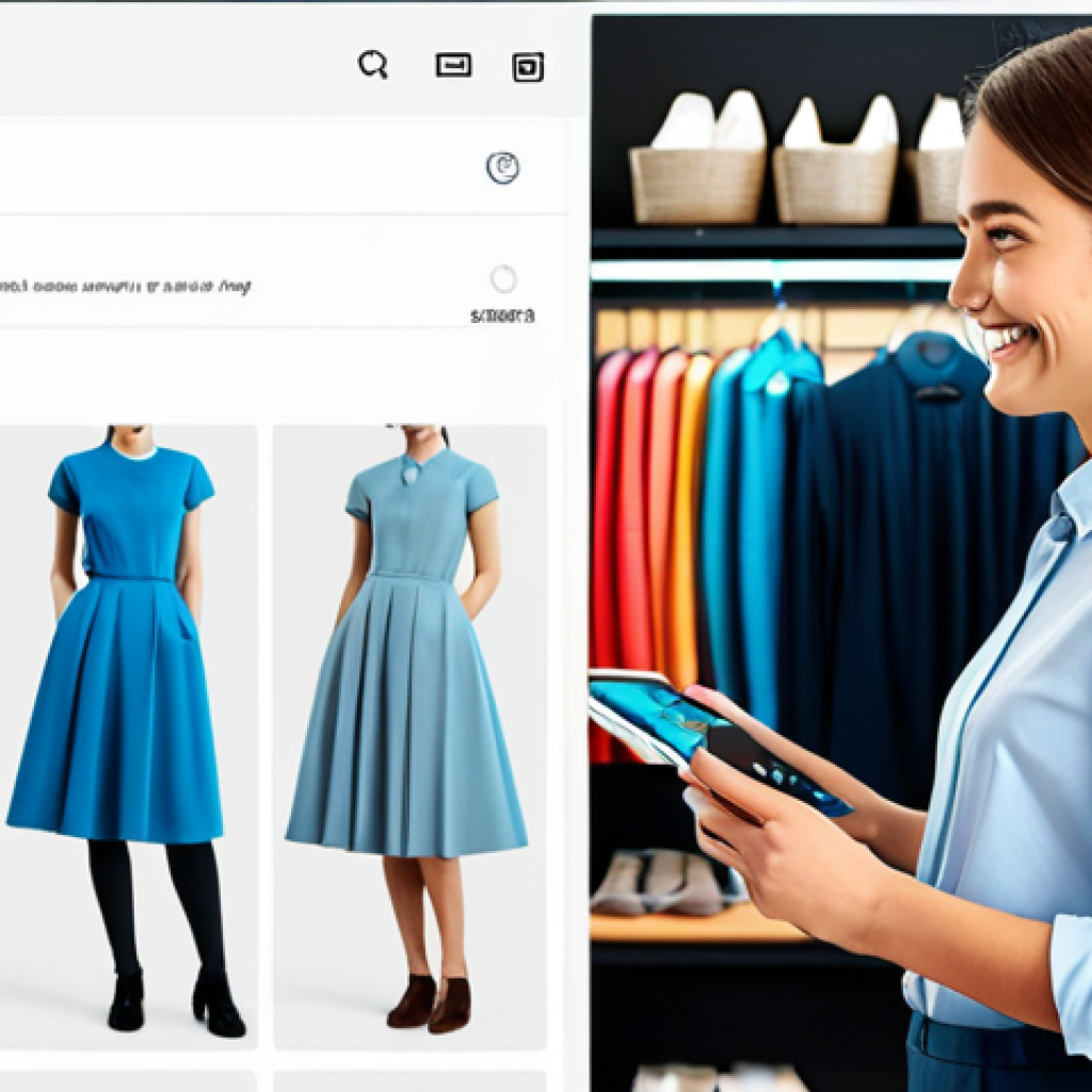 감정 인식 AI의 사용자 경험 개선 방법 - **
"A friendly shop assistant in a modest outfit, using AI to suggest clothing to a customer browsi...