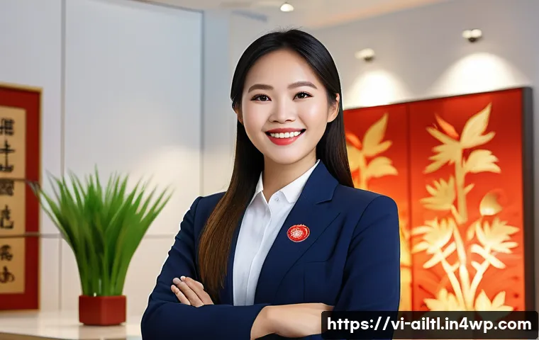 감정 인식 AI의 감정 카테고리 - A friendly Vietnamese customer service representative wearing professional attire and a warm smile, ...